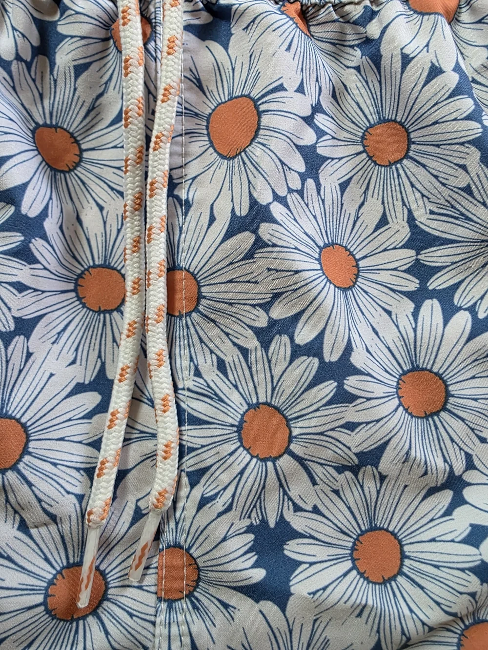 Goodfellow & Co men's swim trunks blue and white daisy pattern 5